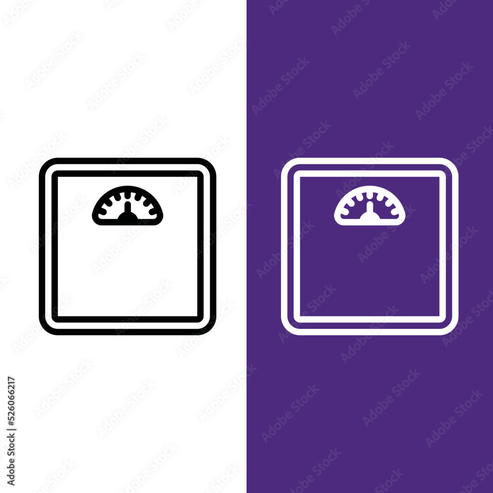 Body Scale Vector Icon in Outline Style. Vector illustration icon can be used for an app, website, or part of a logo.