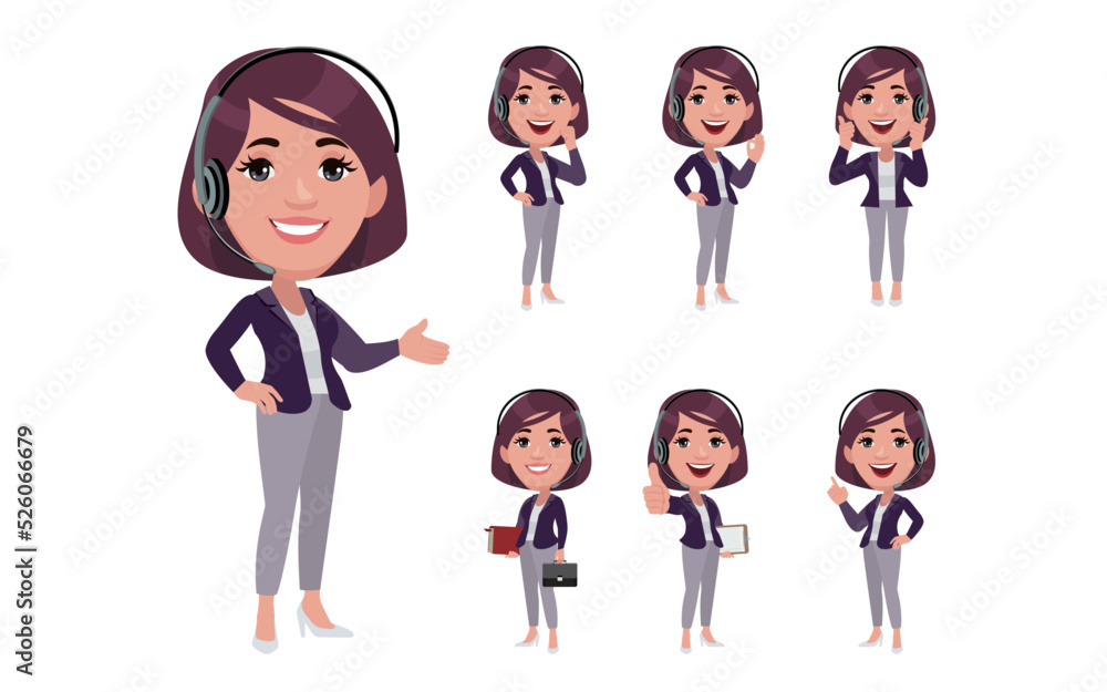 Call center and customer service character
Call center and customer service character