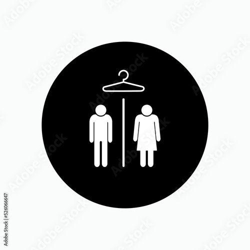 Room Icon. Place to Try Clothes Symbol - Vector.