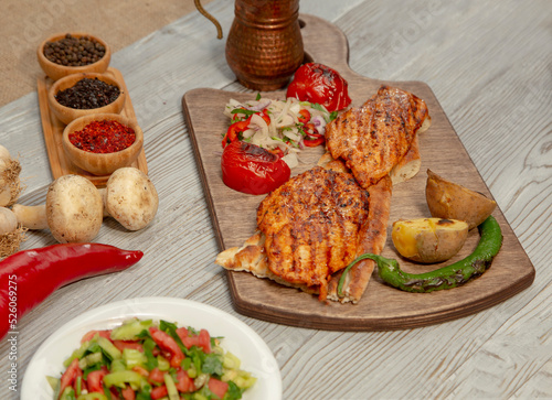 Grilled chicken fillet meat stock photo
Chicken Breast, Chicken Meat, White Background, Plate, Fillet