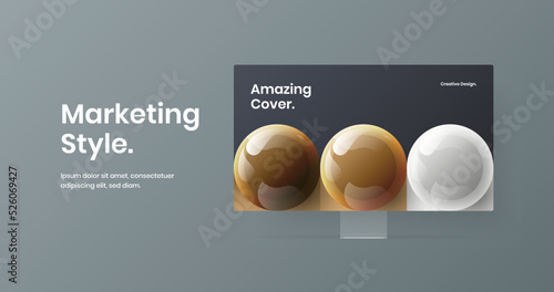 Premium website vector design concept. Simple display mockup site screen layout. © kitka