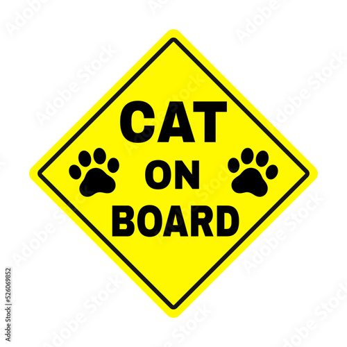 Cat on Board sign