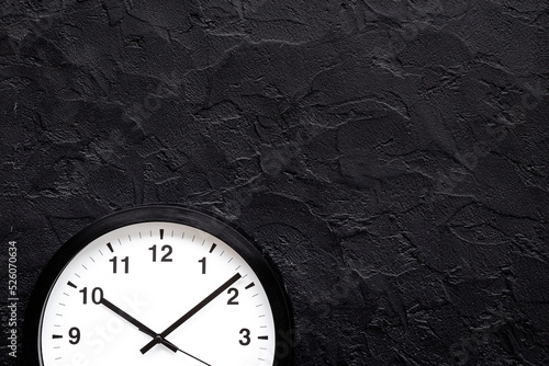 Wallpaper Mural Round wall black and white clock. Time to work or rest concept Torontodigital.ca