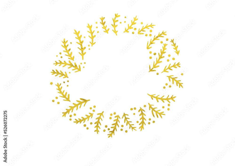 Golden Christmas Wreath 