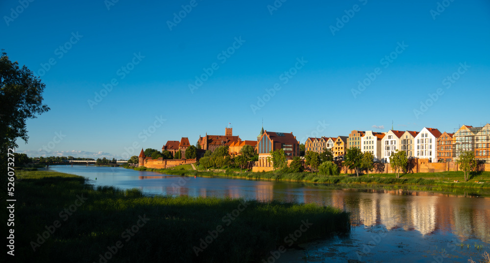 Fototapeta premium panorama of the city of malbork poland europe