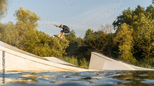 Wakeboard in the morning photo