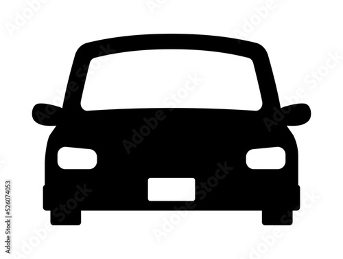 車の正面のシルエット