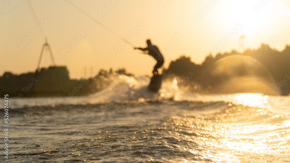 Wakeboard in the morning