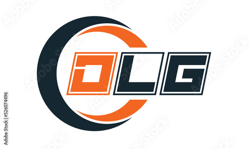 DLG three-letter circle logo design. custom font logo vector template | abstract logo | word mark logo | letter mark logo | business logo | minimalist logo | font logo |