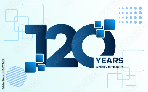 120 Year Anniversary celebration template design, Vector template.