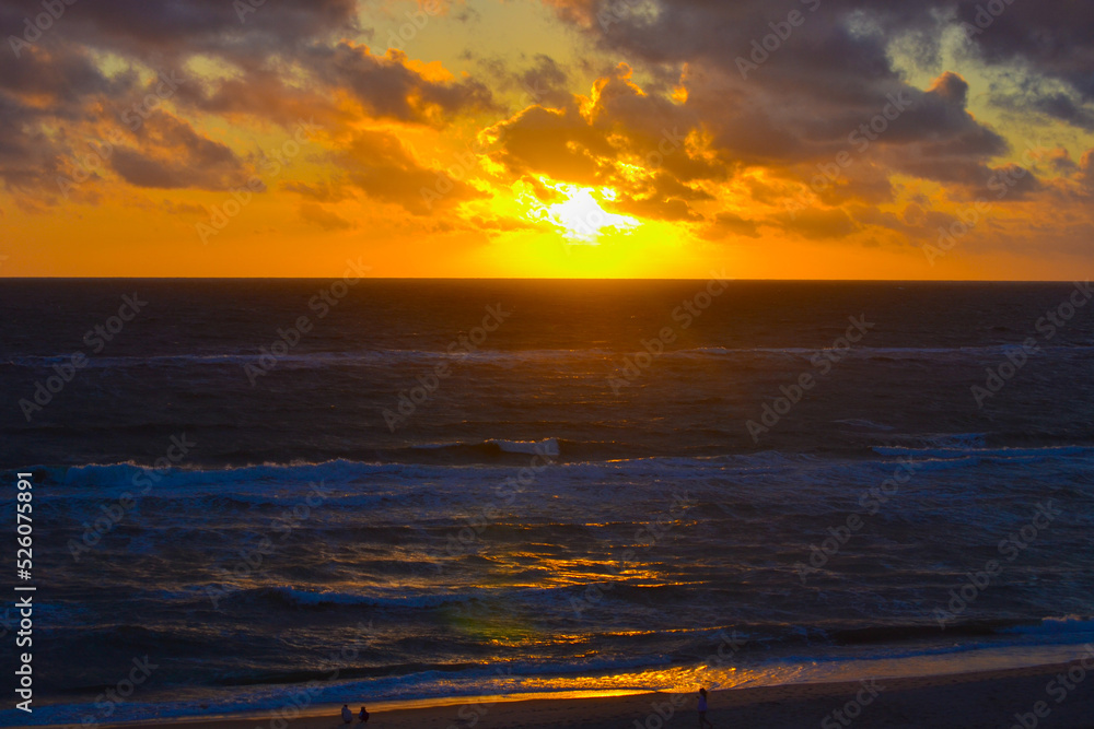 sunset over the sea