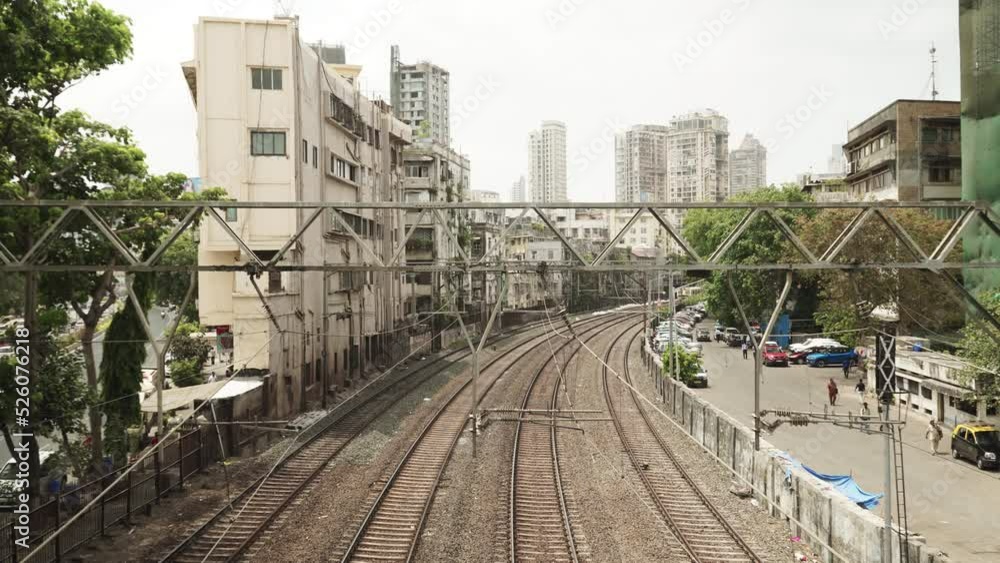 Train passing time lapse, Mumbai, India Train passing time lapse, Mumbai, India