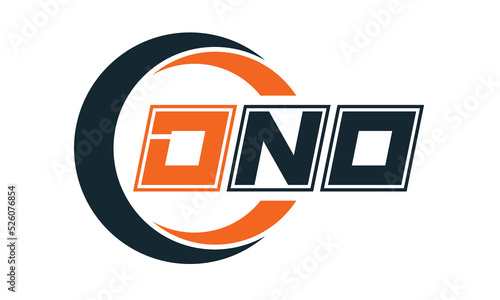 DNO three-letter circle logo design. custom font logo vector template | abstract logo | word mark logo | letter mark logo | business logo | minimalist logo | font logo |