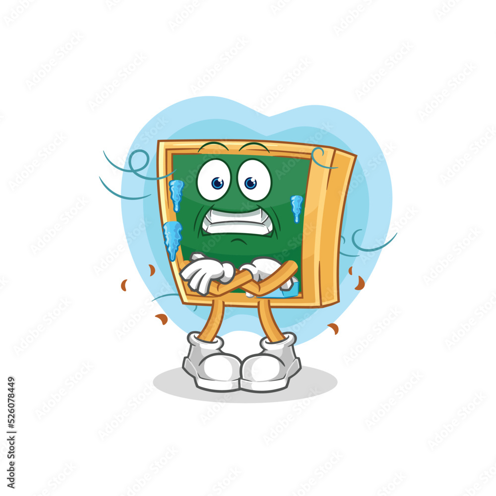 blackboard cold illustration. character vector blackboard cold illustration. character vector