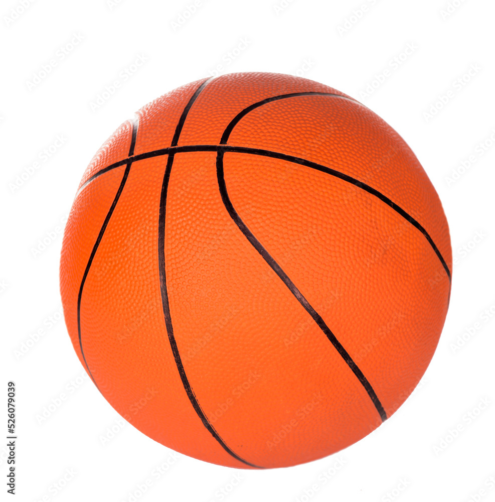 Ball for game in basketball of orange colour