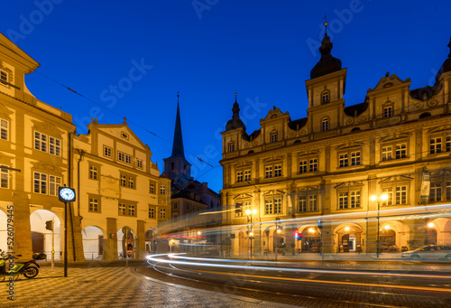 The Malostranske Namesti Square view in Prague
