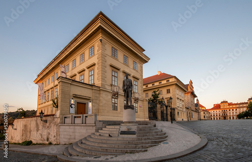 The Hradcany Square view in Prague City photo