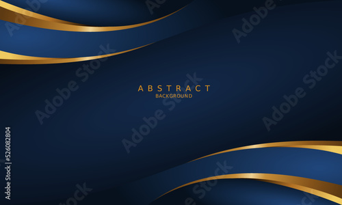 dark blue luxury premium background and gold line.