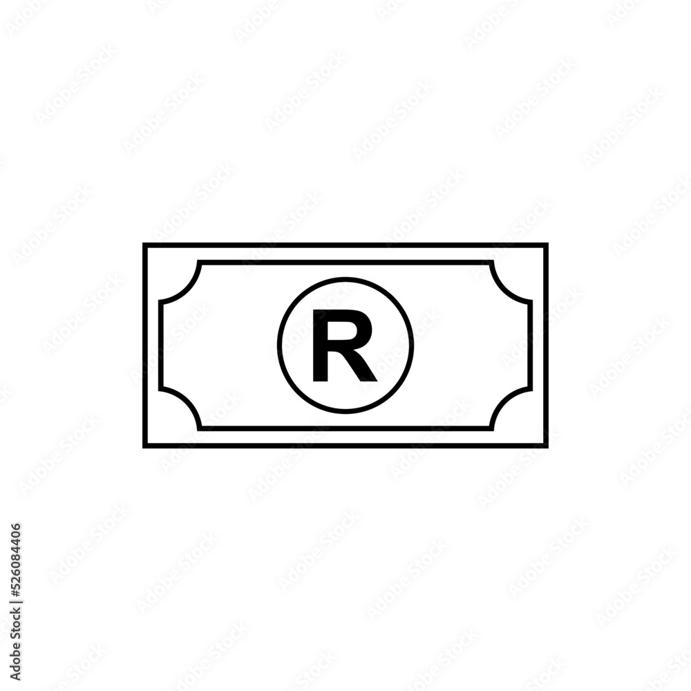 South Africa Currency, ZAR, The South Africa Rand Icon Symbol. Vector Illustration South Africa Currency, ZAR, The South Africa Rand Icon Symbol. Vector Illustration