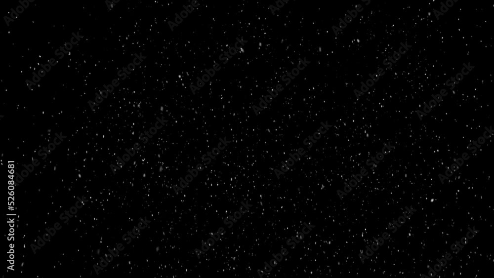 Snow falling over black and green screen background Snow falling over black and green screen background