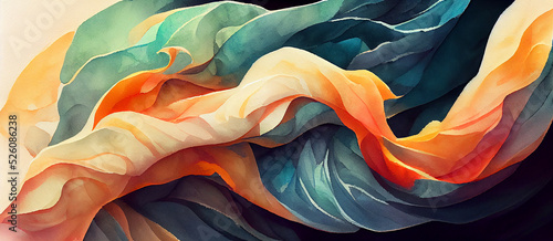 Panel kuchenny z motywem watercolor painting style, colorful background