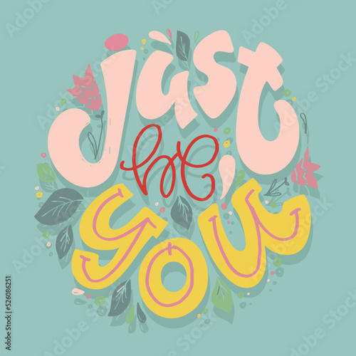 Inspirational lettering quote postcard. Modern calligraphy. Brush painted letters, vector