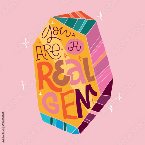 Inspirational lettering quote postcard. Modern calligraphy. Brush painted letters, vector