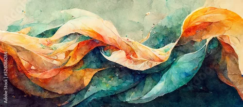 Panel kuchenny z motywem watercolor painting style, colorful background