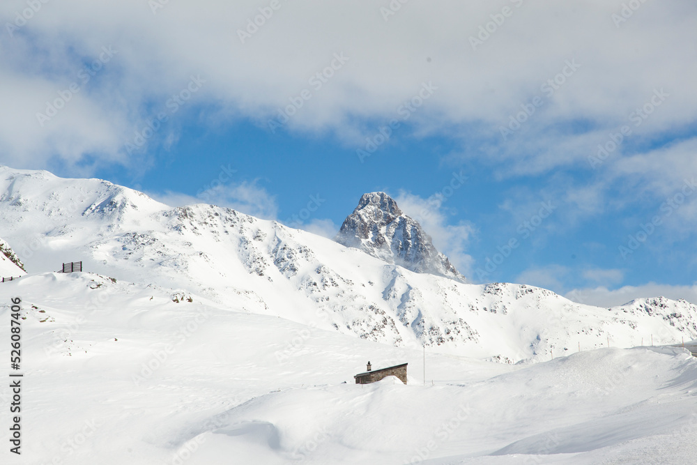 custom made wallpaper toronto digitalRed Express in the Winter Season, Poschiavo Switzerland