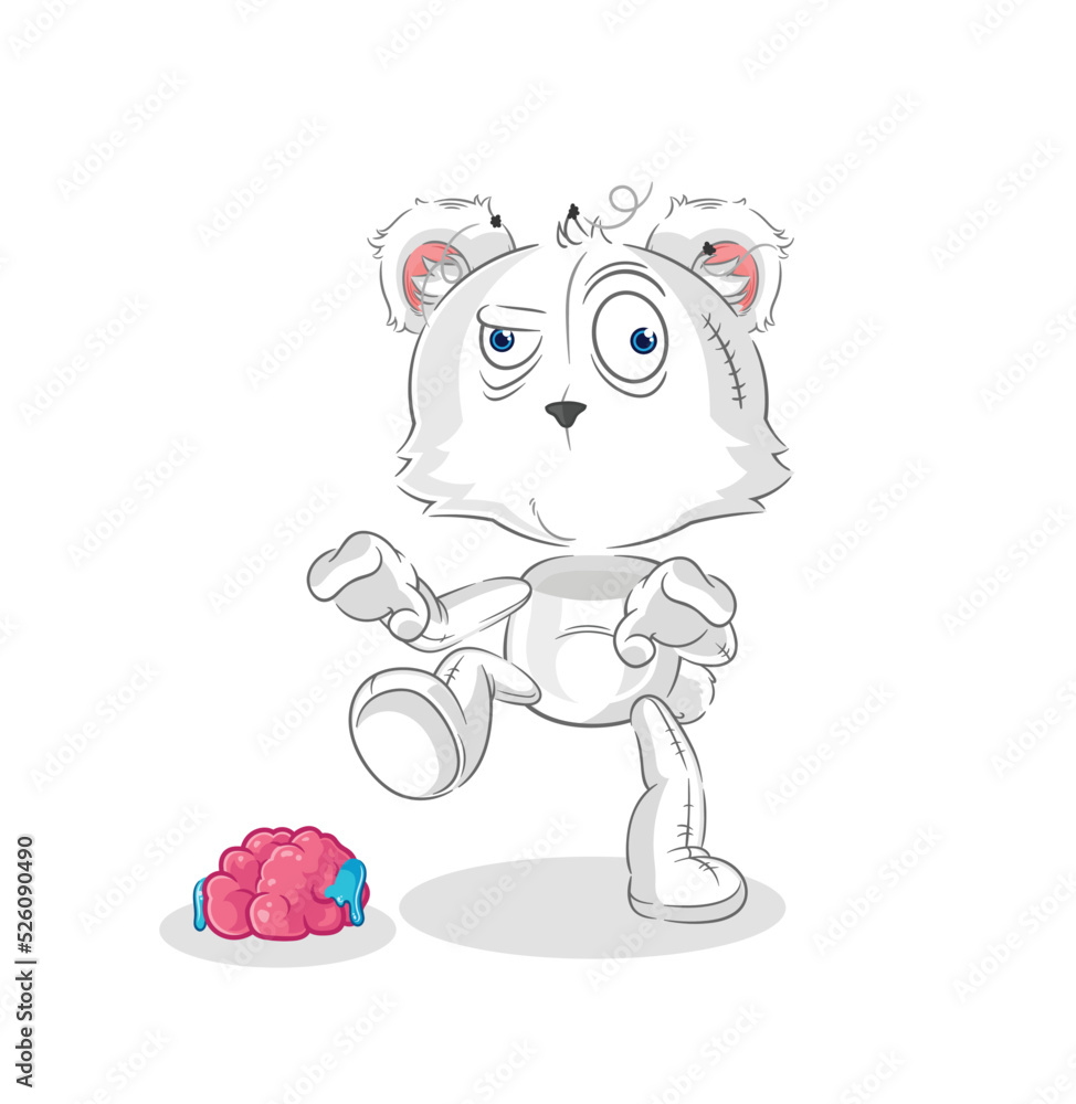 polar bear zombie character.mascot vector polar bear zombie character.mascot vector