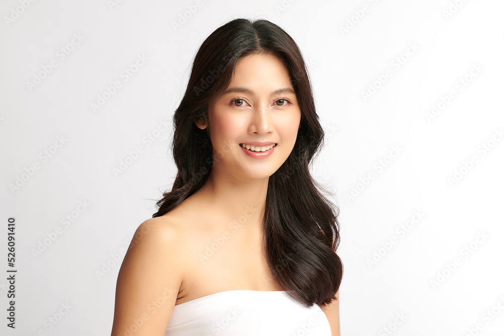 Beautiful young asian woman with clean fresh skin on white background, Face care, Facial treatment, Cosmetology, beauty and spa, Asian women portrait. Beautiful young asian woman with clean fresh skin on white background, Face care, Facial treatment, Cosmetology, beauty and spa, Asian women portrait.