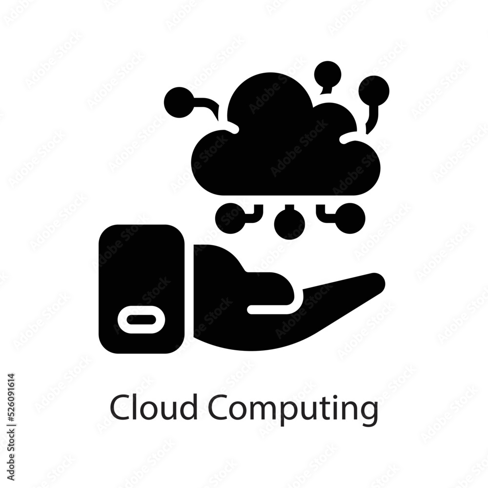 Cloud Computing vector Solid Icon Design illustration on White background. EPS 10 File Cloud Computing vector Solid Icon Design illustration on White background. EPS 10 File