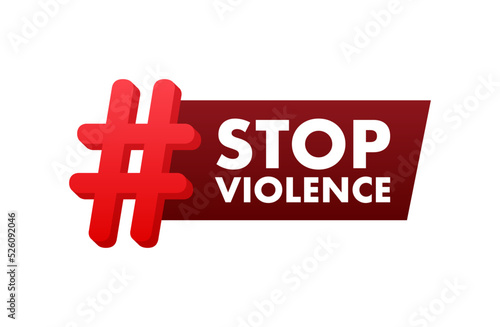 Stop Violence Against Women. Social problem. Vector stock illustration.