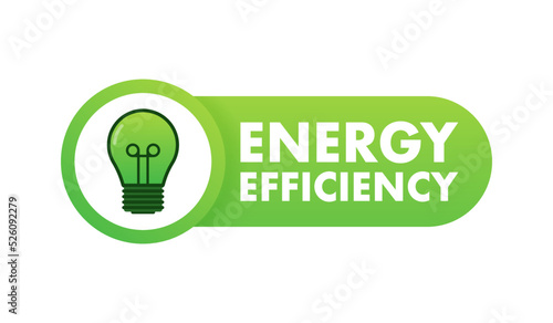 Green energy efficiency. Vector logo. Chart concept. Green energy background