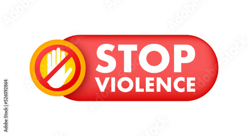 Stop Violence Against Women. Social problem. Vector stock illustration.