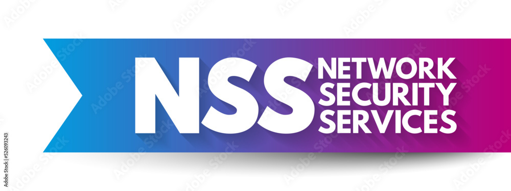 NSS - Network Security Services acronym, technology concept background NSS - Network Security Services acronym, technology concept background