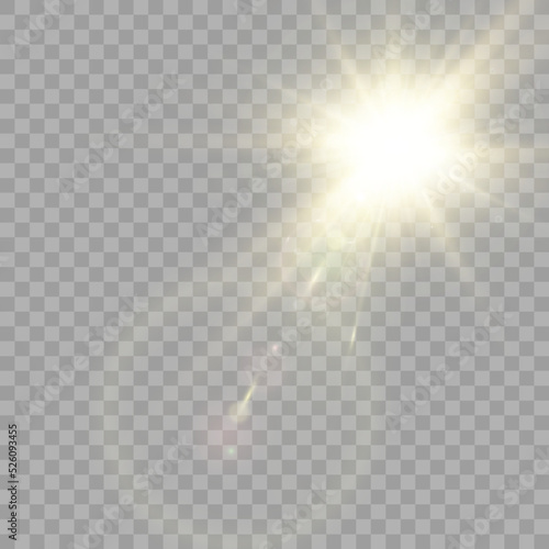 	
Vector transparent sunlight special lens flare light effect. Bright beautiful star. Light from the rays.