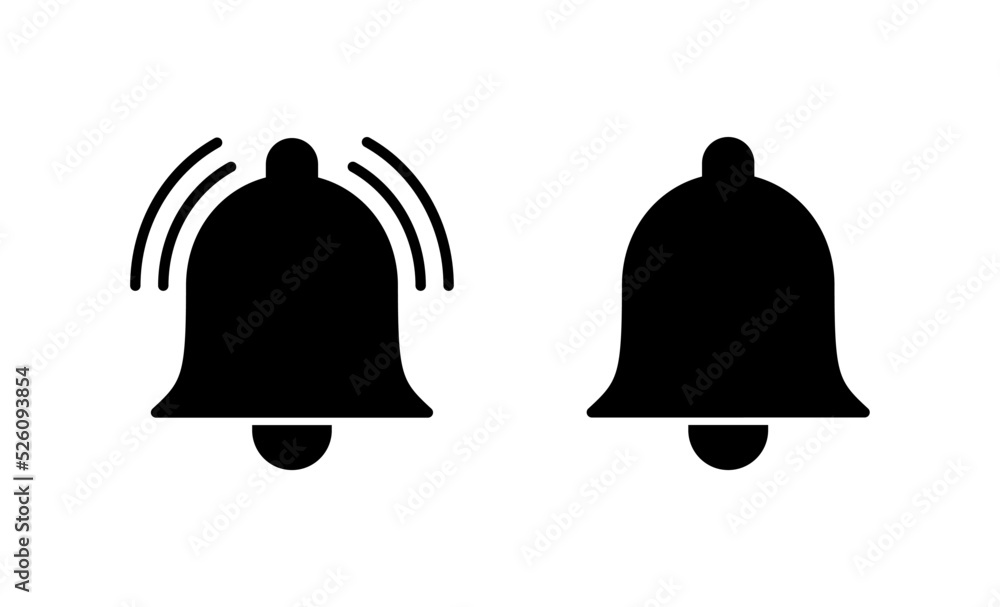 Bell icon vector. Notification sign and symbol for web site design