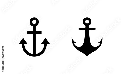 Fotografiet Anchor icon vector. Anchor sign and symbol. Anchor marine icon.