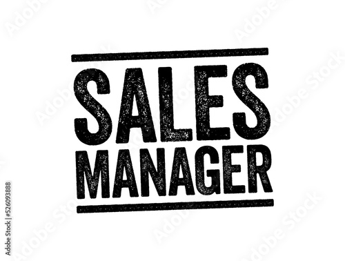 Sales Manager text stamp, concept background