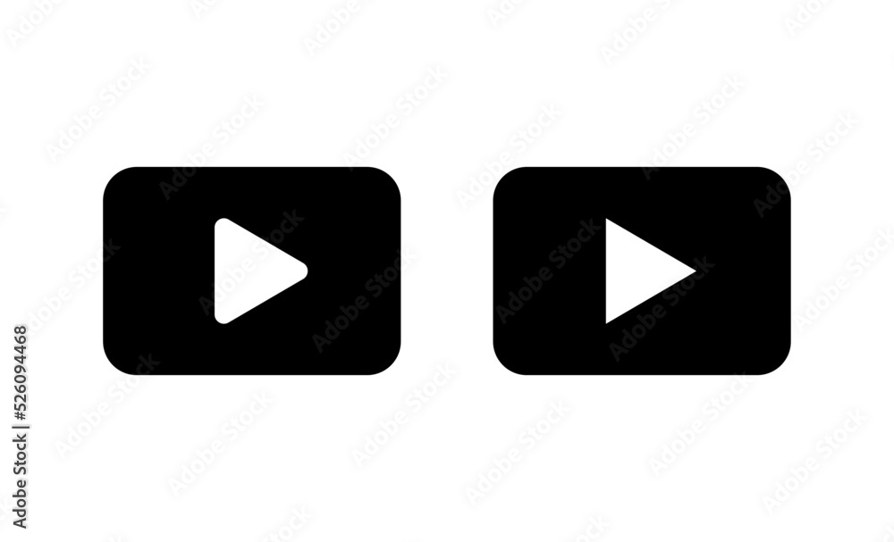 Play icon vector. Play button sign and symbol Play icon vector. Play button sign and symbol