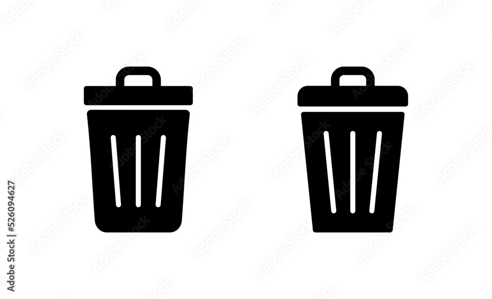 Trash icon vector. trash can icon. delete sign and symbol. Trash icon vector. trash can icon. delete sign and symbol.