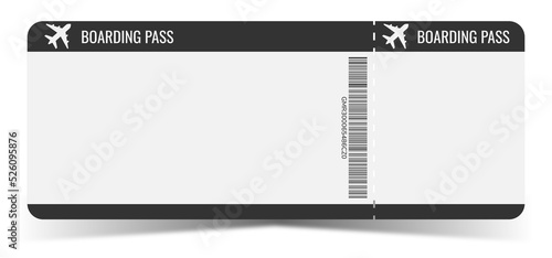 Boarding pass blank ticket template. Concert ticket, lottery coupons. Vector coupon	