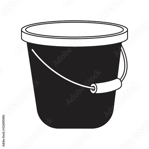 Bucket line icon vector symbol sign