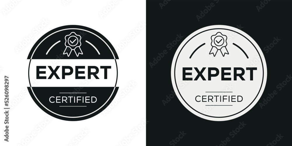 Creative (Expert) Certified badge, vector illustration.