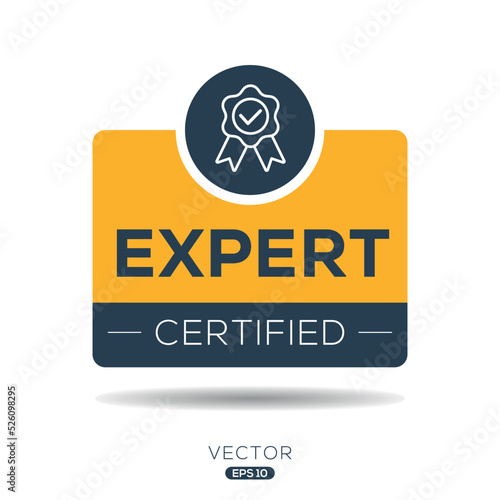 Creative (Expert) Certified badge, vector illustration.