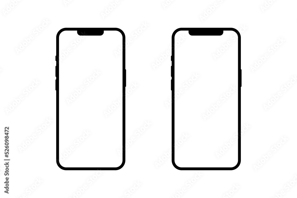 Mock up smartphone isolated on background Mock up smartphone isolated on background