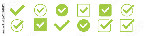 Check mark icon simple flat design