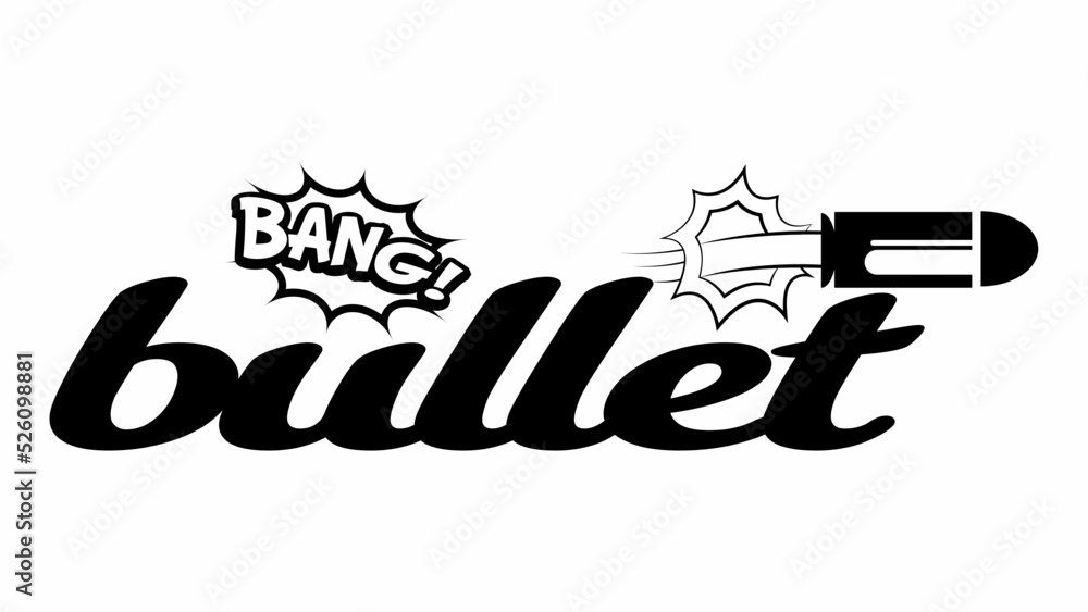 Bullet Vector Emblem, Car Sticker, Decal, Vinyl, Label