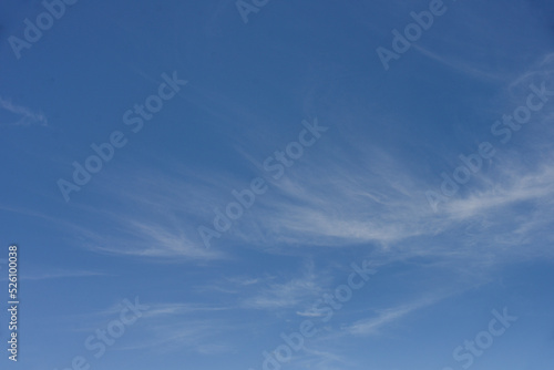 blue sky with cirrus clouds 